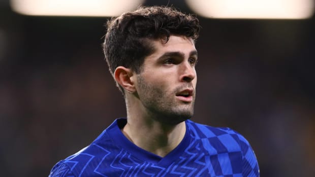 Christian Pulisic pictured during Chelsea vs Brighton in December 2021